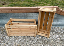 Farmhouse Crate, Storage Bin, Toy Box, Cedar Crate, Planter Box, Extra Large Wooden Crate - TKP Designs, LLC
