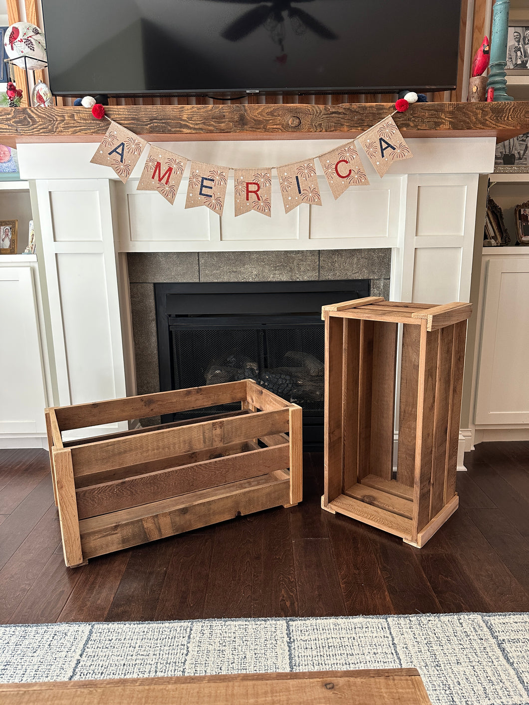 Farmhouse Crate, Storage Bin, Toy Box, Cedar Crate, Planter Box, Extra Large Wooden Crate